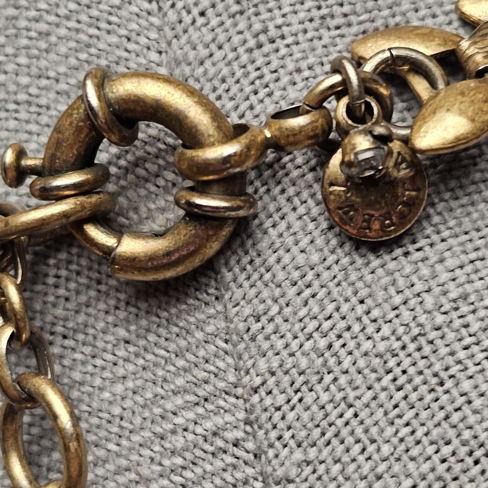 [J. CREW] Rare Vintage Multi Color Crystal Bib Statement Necklace □■ Rose Accent - Picture 5 of 16